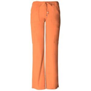 Cherokee® Heartsoul 20130 Women's Charmed Low-Rise Cargo Scrub Pant - Orange Pop